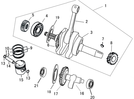 Двигатель 166fmm 250 cc